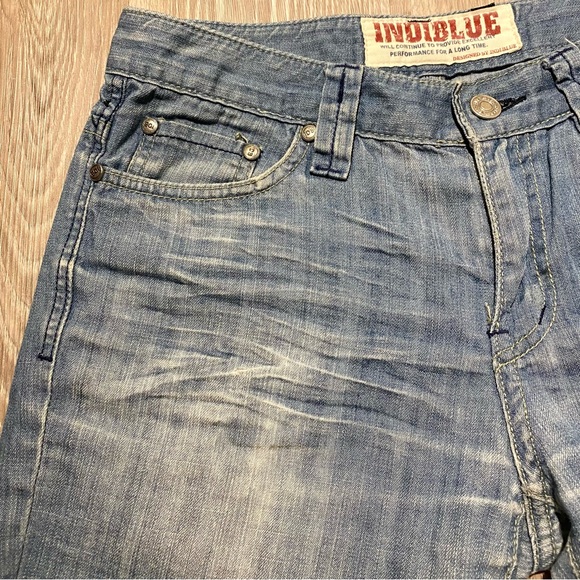Indiblue Women’s Blue Soft Vintage Denim Jeans Shorts Y2K Stonewash Size Women S - Picture 3 of 9